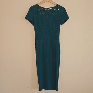 Vfemage cut out neck green dress Size S